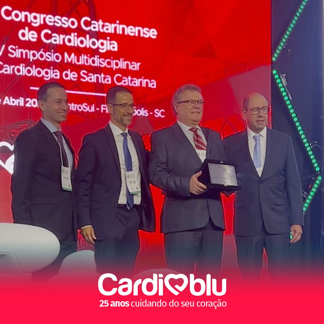 Dr. Sérgio Luiz Zimmermann foi homenageado no XIX Congresso Catarinense de Cardiologia pela SOCESC - Sociedade de Cardiologia do Estado de Santa Catarina